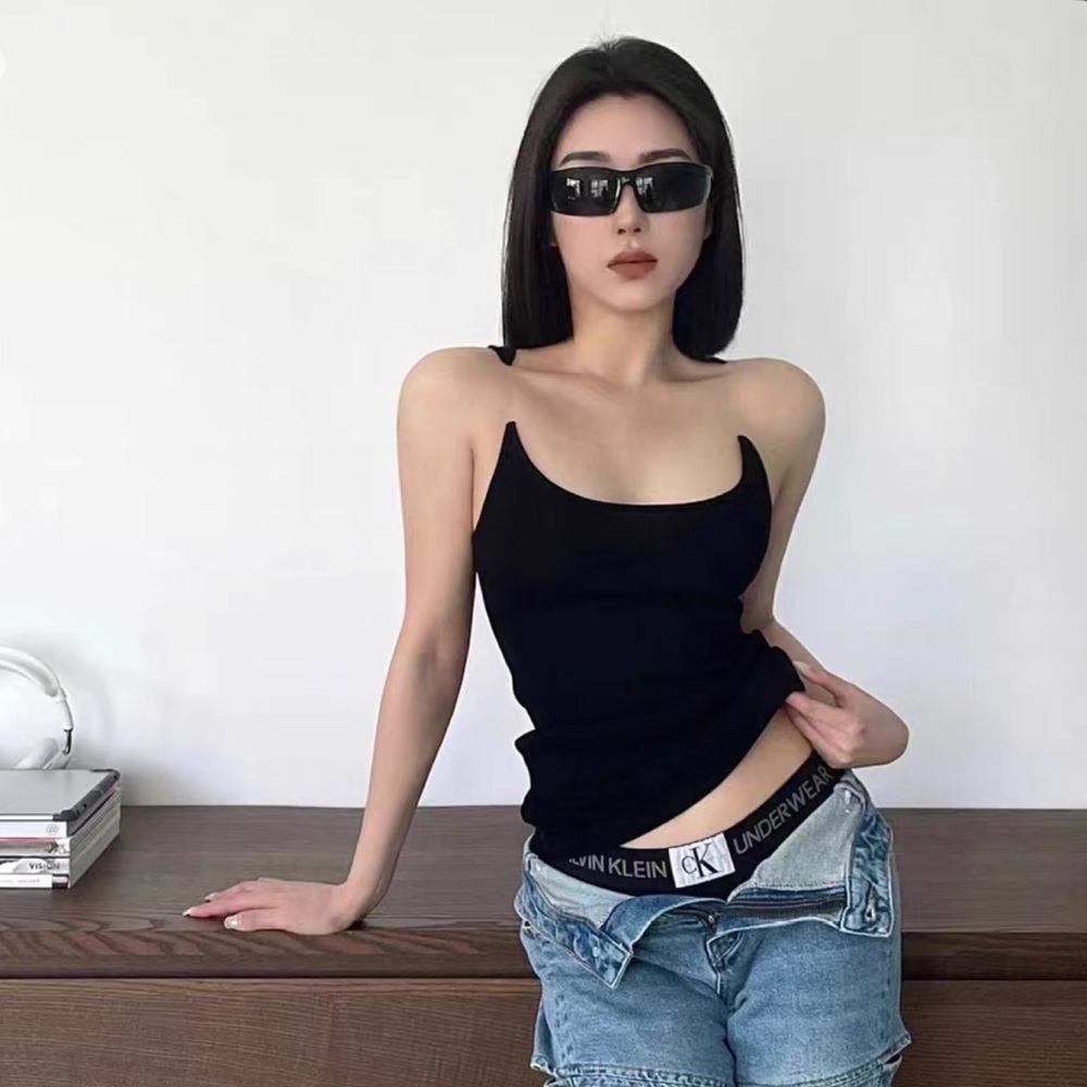 Y project black invisible strap tank top Medium size 38